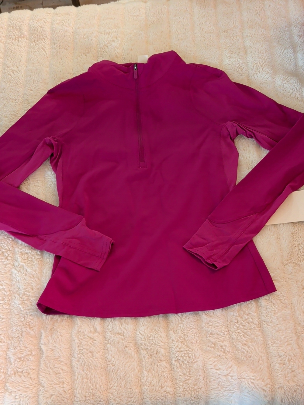 lululemon athletica Half-Zip Long Sleeve Tennis Top - Magenta